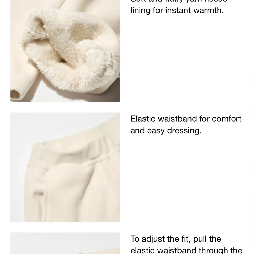 Uniqlo extra fleece-lined wide/leg sweatpants - kids sz 13 - sold out online - Picture 2 of 5